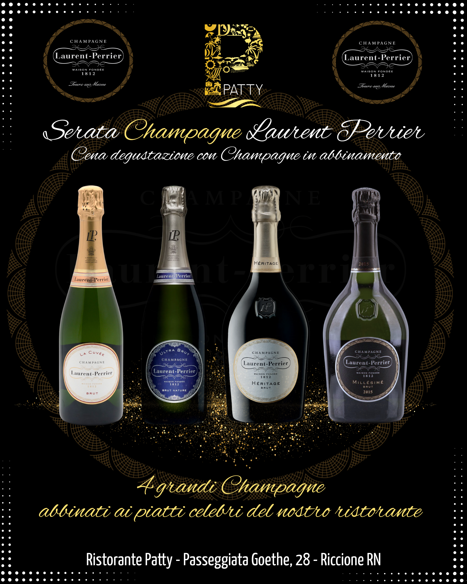 Cena degustazone Champagne con Laurent Perrier